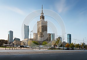 Palace of Culture and Science and Warsaw Modern Buildings - Warsaw, Poland