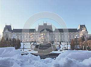 Palace of Culture in winter season