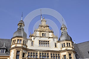 Palace du Gouverneur top Building details from Park La Citadelle of Metz City in France photo