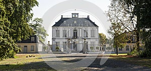 The palace of Falkenlust. The Falkenlust palaces is a historical building complex in BrÃÂ¼hl, North Rhine-Westphalia