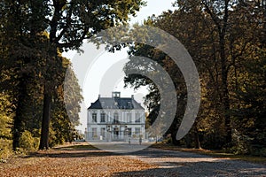 The palace of Falkenlust. The Falkenlust palaces is a historical building complex in BrÃÂ¼hl, North Rhine-Westphalia