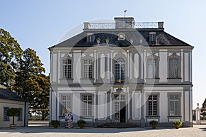 The palace of Falkenlust. The Falkenlust palaces is a historical building complex in BrÃÂ¼hl, North Rhine-Westphalia