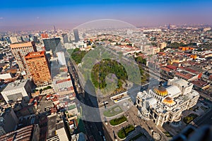 Palace of fine arts, central Alameda park, Mexico