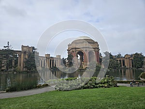 Palace of Fine Arts, a monumental structure located in san francisco california