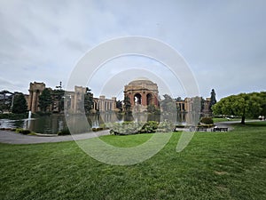 Palace of Fine Arts, a monumental structure located in san francisco california