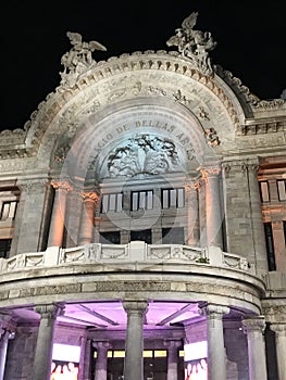 Palace of fine arts at night