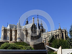 Palace of GaudÃ­ and Cathedral of Astorga, LeÃ³n, Spain