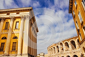 Palace of Gran Guardia and Verona Arena photo