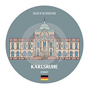 Palace of the Grand Duke in Karlsruhe, Germany. Architectural symbols of European cities