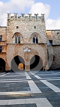 The Palace of the Grandmaster on the island of Rhodes in Greece