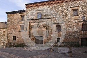 Main square of the town of Ayllon in the province of Segovia SpainHistoric house of the Contreras in AyllÃÂ³n Segovia, Spain photo