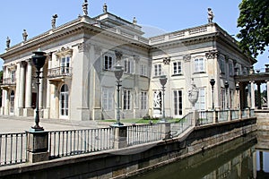Palace on the Isle at Lazienki Krolewskie Royal Baths Park, sothern facade, Warsaw, Poland