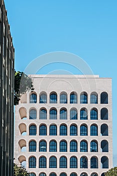 Palace of Italian Civilization square Coliseum Rome EUR