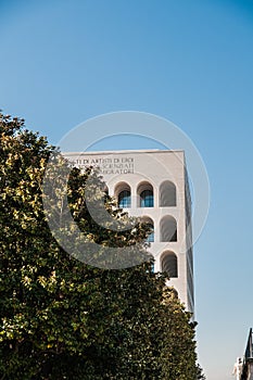 Palace of Italian Civilization square Coliseum Rome EUR