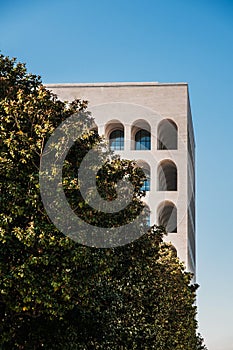 Palace of Italian Civilization square Coliseum Rome EUR