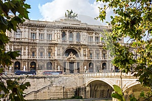 The Palace of Justice in Rome and Ponte Umberto, view from the Riber riverside photo