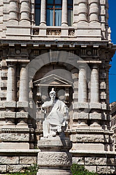 Palace of Justice the seat of the Supreme Court of Cassation and the Judicial Public Library located in the Prati