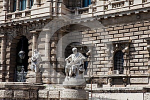 Palace of Justice the seat of the Supreme Court of Cassation and the Judicial Public Library located in the Prati