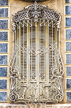 Palace Marques De Dos Aguas facade in alabaster in Valencia, Spa