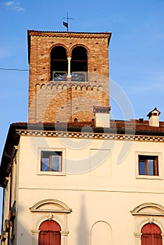 Palace and medieval tower in Vicenza in Veneto (Italy) photo