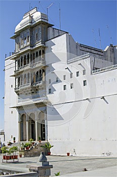 The palace Monsun Sandzhan Garkh in India city of Udaipur photo