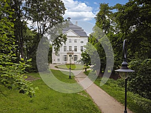 Palace and Park Complex in Ostromecko, Poland. photo