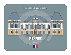 Palace of the Parlement of Brittany in Rennes, France photo