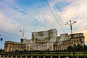 Palace of the Parliament in Bucharest, capital of Romania