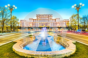 The Palace of the Parliament, Bucharest, Romania.