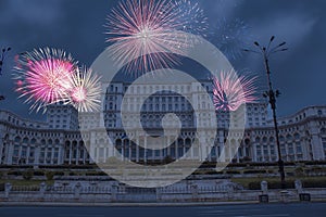 Palace Parliament, Bucharest, Romania last night of year