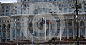 Palace of Parliament, Bucharest, Romania. Palace of Parliament in Bucharest, Romania history Center in summer against