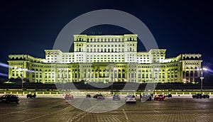 The Palace of the Parliament in Bucharest, Romania is the second largest building in the world, built by dictator