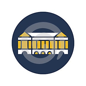 Palace of Parliament, Bucharest, Romania, white house fully editable vector icons