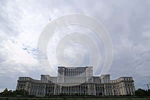 The Palace of the Parliament on a cloudy day, Bucharest