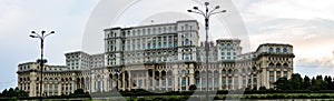 Palace of Parliament at night time, Bucharest, Romania