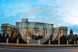 Palace of the Parliament Palatul Parlamentului in Bucharest, capital of Romania, 2020