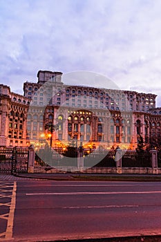 Palace of the Parliament Palatul Parlamentului in Bucharest, capital of Romania, 2020