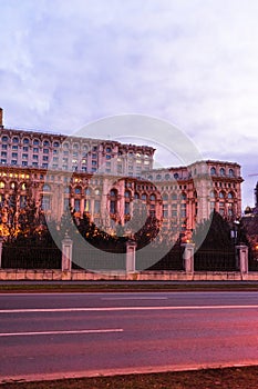 Palace of the Parliament Palatul Parlamentului in Bucharest, capital of Romania, 2020