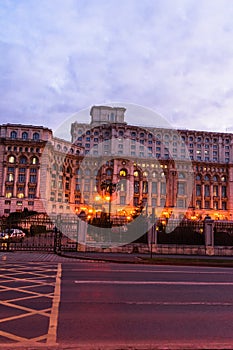 Palace of the Parliament (Palatul Parlamentului) in Bucharest, capital of Romania, 2020