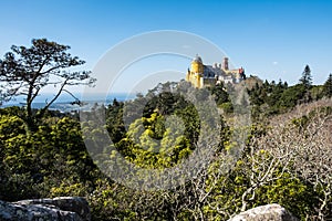 Palace of Pena in Sintra. Lisbon, Portugal.