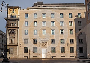 Palace on Piazza Affari square photo