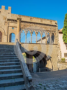 Palace of the Popes in the old town of Viterbo, Italy