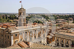 Palace of the Senators view from Vittoriano on Capitoline Hill