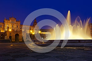 Palace at Spanish Square in Sevilla Spain