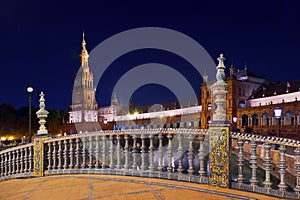 Palace at Spanish Square in Sevilla Spain