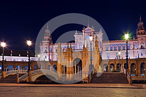 Palace at Spanish Square in Sevilla Spain