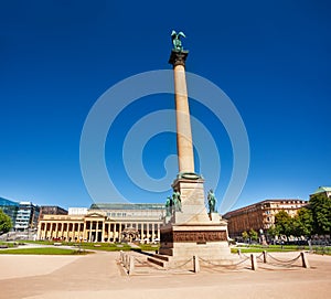 Palace square with Jubilee column in Stuttgart