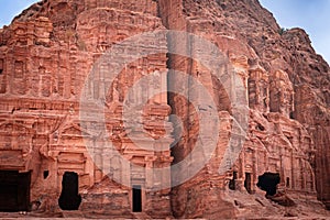 Palace Tomb and Corinthian Tomb at Petra. Jordan Kingdom.