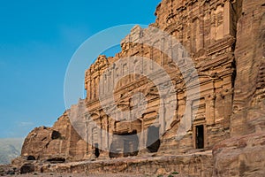 The Palace Tomb in nabatean city of petra jordan photo