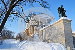 Palace in Tsarskoe Selo, winter.